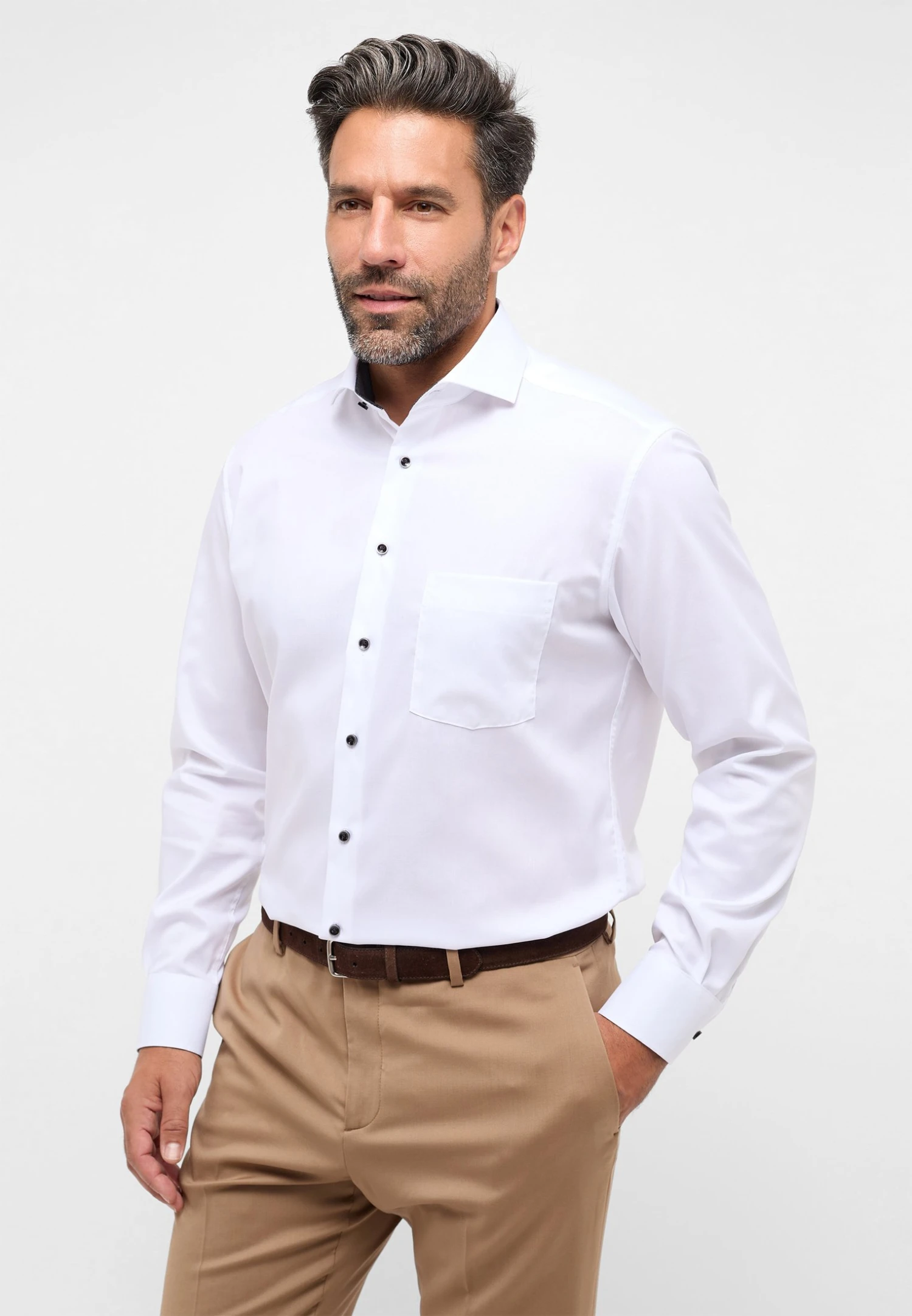 Eterna Pinpoint Modern Fit - Overhemd - Weiß 1 Eterna Pinpoint Modern Fit - Overhemd - Weiß