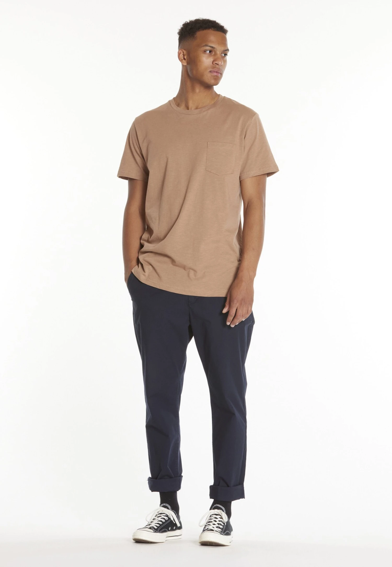 W Pocket - T-Shirt Basic - Light Brown 2 W Pocket - T-Shirt Basic - Light Brown - Afbeelding 2