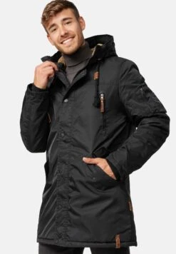 Indicode Jeans Bardsley - Winterjas - Black -Herenmode 959ab18e00f04047a6b3a61b139d546a