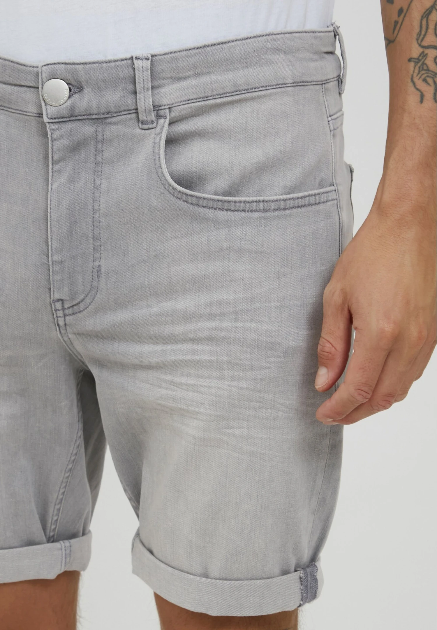 Casual Friday- Jeansshort - Denim Lava Grey 4 Casual Friday- Jeansshort - Denim Lava Grey - Afbeelding 4