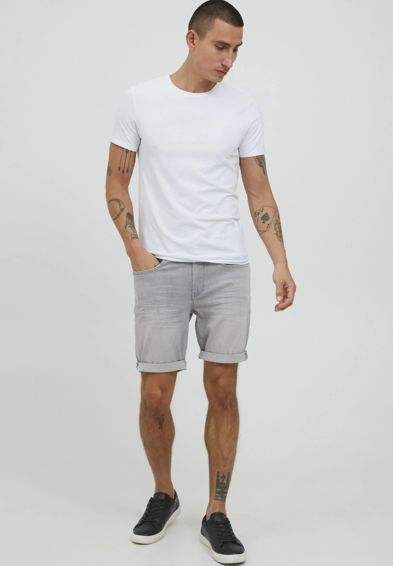 Casual Friday- Jeansshort - Denim Lava Grey 2 Casual Friday- Jeansshort - Denim Lava Grey - Afbeelding 2