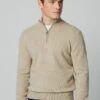 Hackett London Zip - Trui - Tan Brown