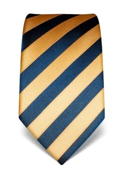 Gestreift - Stropdas - Gold Dunkelblau -Herenmode a730b95406324340a3576d5702f1bb3d