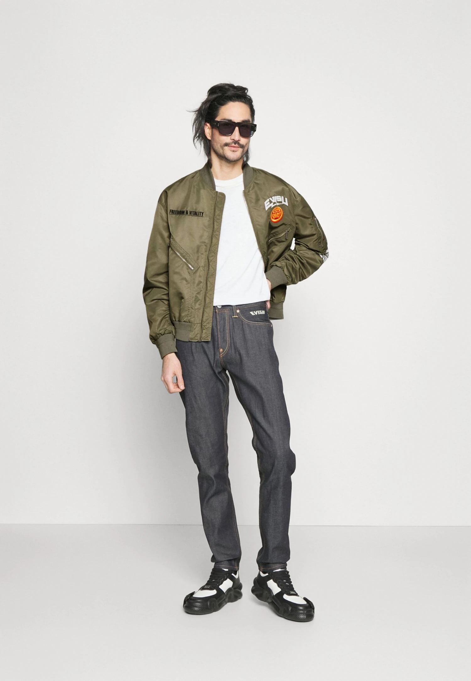 Evisu Kamon Jacket - Bomberjacks - Dark Olive 2 Evisu Kamon Jacket - Bomberjacks - Dark Olive - Afbeelding 2