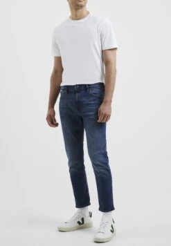 French Connection Stretch- Slim Fit Jeans - Indigo Short -Herenmode accdc6ba01364d9abdf4e5e0ba105e96