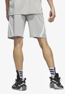 ADIDAS PERFORMANCE Pro Block- Korte Broeken - Metal Grey White -Herenmode b4308f6be926470d9a97ef6acd841a40