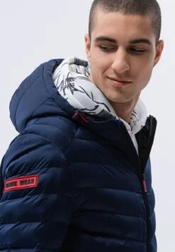 Winterjas - Blue -Herenmode b6ec6b1ff1a744fdad7d4d3a7d271d2a