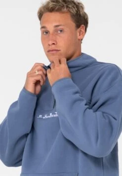 Rusty Rs Relaxed 1/4 Zip Super - Fleece Trui - China Blue -Herenmode be51c561bbcd4d639afb8f4f65a196ce