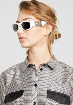 Versace Biggie Unisex - Zonnebril - White/Black -Herenmode be7fbd0bf50b403ab50b597c8ad932df