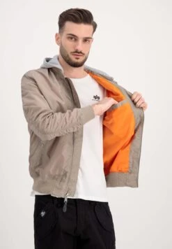 Alpha Industries Hood - Bomberjacks - Vintage Sand -Herenmode bf1ade21171f4d26b7db7f84825753bd