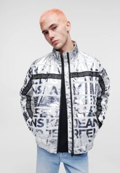 Karl Lagerfeld Jeans Klj Relaxed Aop - Lichte Jas - Silver