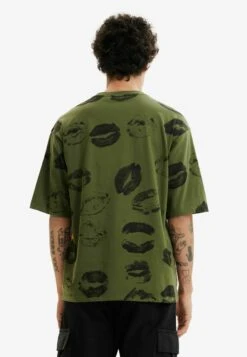 Desigual Lips - T-Shirt Print - Green -Herenmode c551244a9b244d959cfd9b7a626051d8