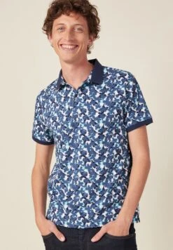 Mit Kurzen Ärmeln - Poloshirt - Bleu -Herenmode c6ca3cbb694740e48164093a11cab80d