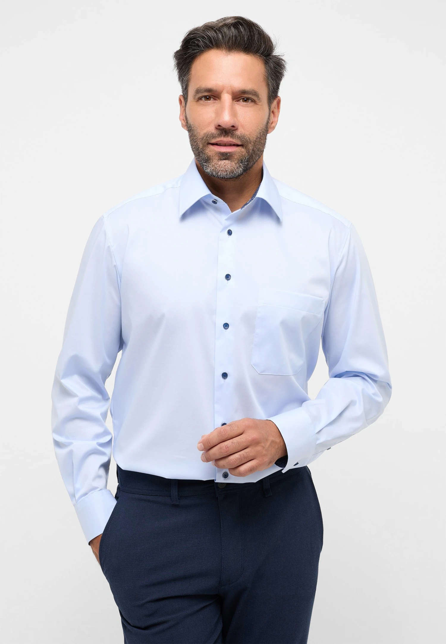 Eterna Performance Comfort Fit - Overhemd - Hellblau 1 Eterna Performance Comfort Fit - Overhemd - Hellblau