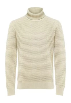 Selected Homme Slhremy Ls All Stu Roll Neck W Camp - Trui - Cloud Cream
