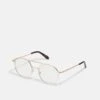 QUAY AUSTRALIA Unisex - Brillen Met Blauwlichtfilter - Gold-Coloured/Clear