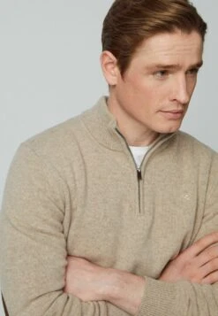 Hackett London Zip - Trui - Tan Brown 12 Hackett London Zip - Trui - Tan Brown -Herenmode d24beb802682405e991df31f4bec0fd8