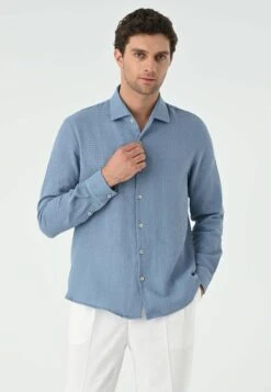 Casual- Overhemd - Light Blue -Herenmode d3f4a890940242bc9ee100b57918d499
