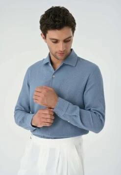 Casual- Overhemd - Light Blue -Herenmode d40ba3458be744229188e7bb62fba100