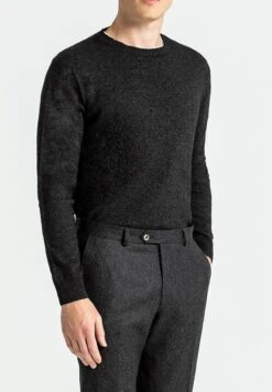 Oscar Jacobson Valter Roundneck - Trui - Dark Grey