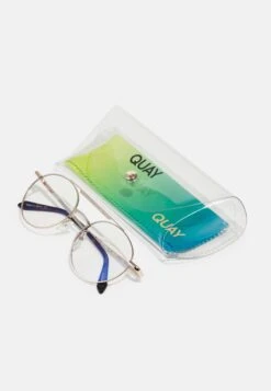 QUAY AUSTRALIA Unisex - Brillen Met Blauwlichtfilter - Gold-Coloured/Clear -Herenmode db70fb27736247e9aaa36a03cd8030c2