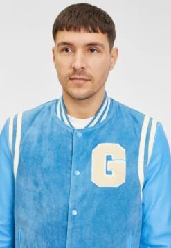 Goosecraft Gc Melrose - Leren Jas - Blaugrau -Herenmode dc478fbb31ca4c6d966d9d54439298f2