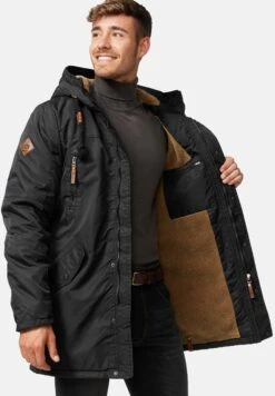 Indicode Jeans Bardsley - Winterjas - Black -Herenmode dd82ba31929c4fbda3ea9162fd0845d3