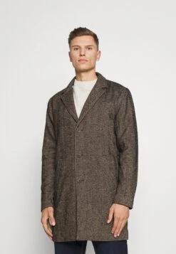 Solid Sdtave Herringbone Coat 21105919 - Mantel - Black