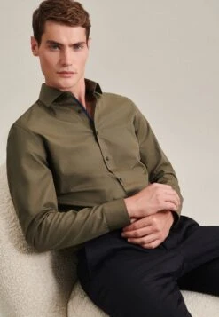 Seidensticker Spread Patch- Zakelijk Overhemd - Green 12 Seidensticker Spread Patch- Zakelijk Overhemd - Green -Herenmode eb00799bb6784548b7fb4392171ce3fd