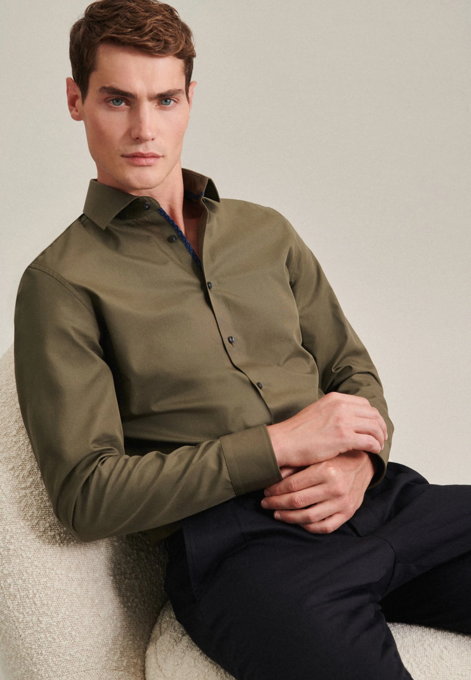 Seidensticker Spread Patch- Zakelijk Overhemd - Green 5 Seidensticker Spread Patch- Zakelijk Overhemd - Green - Afbeelding 5