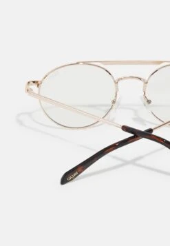 QUAY AUSTRALIA Unisex - Brillen Met Blauwlichtfilter - Gold-Coloured/Clear -Herenmode eb10ace149da4a31a848d42bed94091d
