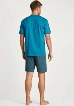 Calida 2 Set Kurz - Pyjama - Malibu Blue -Herenmode ebc1fe5cb1ed409c8e4d4cd15eabe9bd
