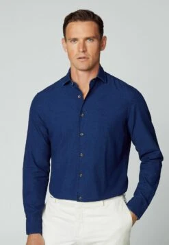 Hackett London Overhemd - Indigo Blue -Herenmode ebdcd8dd4d2d41aebb9f93cf9631416a