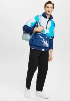 ESPRIT Mit Wellenmuster - Trui - Blue -Herenmode f54a3df9fb9c44d5812faf93880347a4