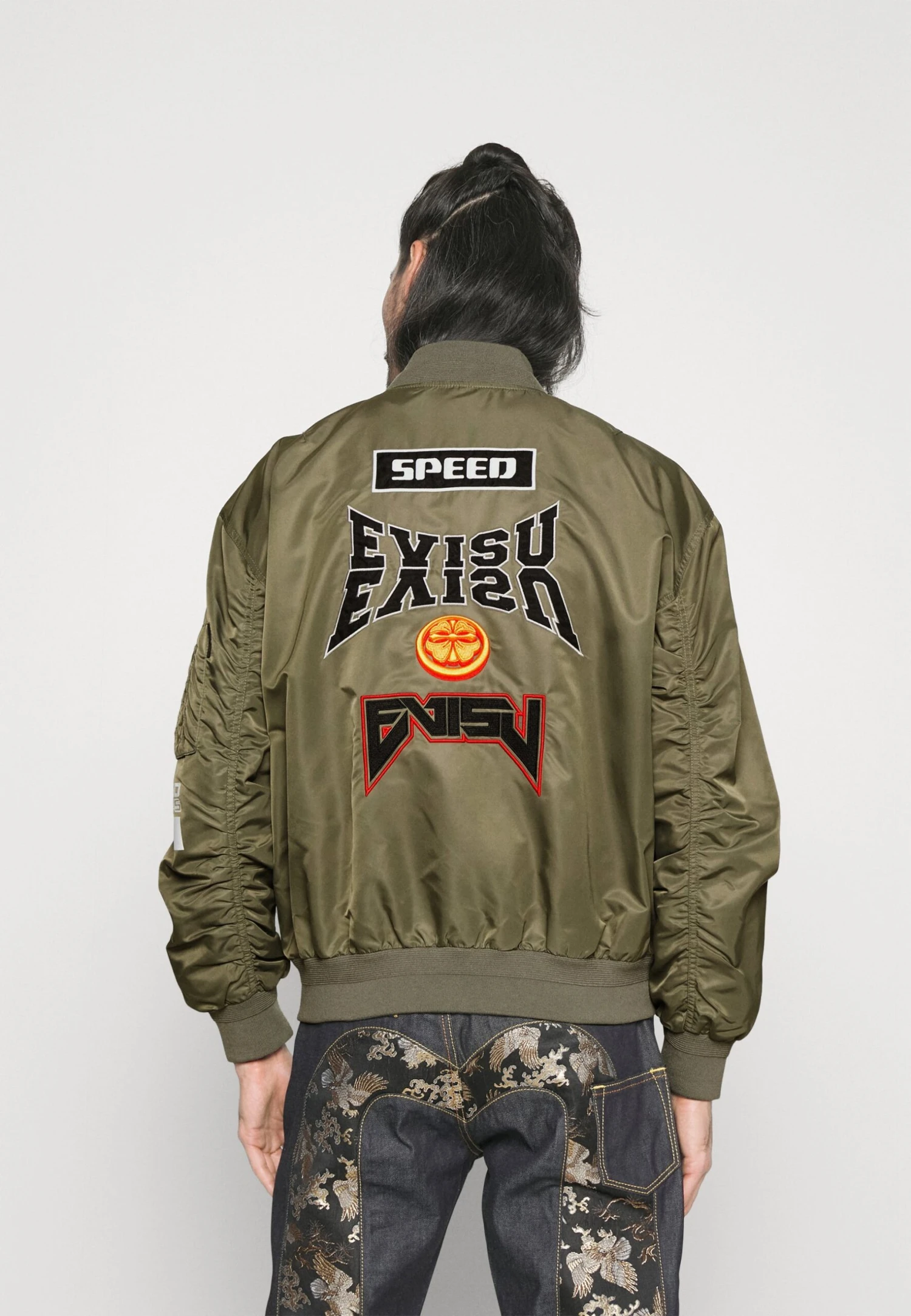 Evisu Kamon Jacket - Bomberjacks - Dark Olive 3 Evisu Kamon Jacket - Bomberjacks - Dark Olive - Afbeelding 3
