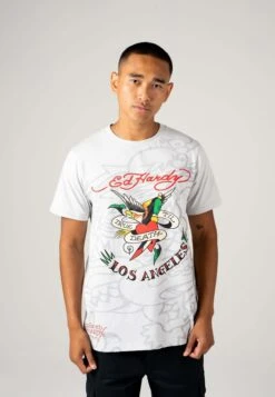 Ed Hardy True-Till-La - T-Shirt Print - Grey