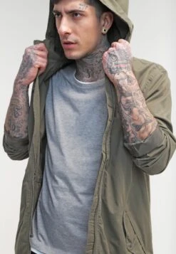 Pier One Parka - Khaki -Herenmode ffa45efc2dcd46dca209c3efa063c7ea