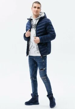 Winterjas - Blue -Herenmode ffc600b9c9e44fc2928755dd274d1466